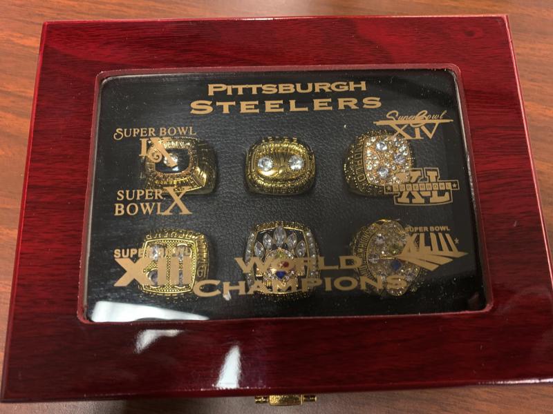 Steelers super clearance bowl ring set